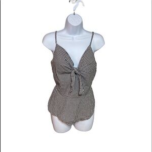 PAPAYA Gingham Halter Top M